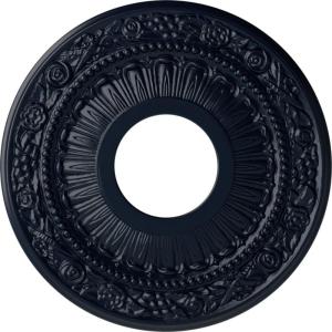 image12 18OD x 3 58ID x 78P Nadia Ceiling Medallion Fits Canopies up to 4 78Midnight Dream Flat Finish