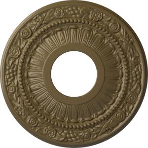 image12 18OD x 3 58ID x 78P Nadia Ceiling Medallion Fits Canopies up to 4 78Mississippi Mud Flat Finish
