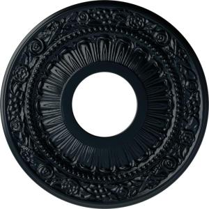 image12 18OD x 3 58ID x 78P Nadia Ceiling Medallion Fits Canopies up to 4 78Night Shade Flat Finish