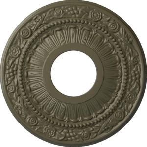 image12 18OD x 3 58ID x 78P Nadia Ceiling Medallion Fits Canopies up to 4 78Painted Turtle Flat Finish