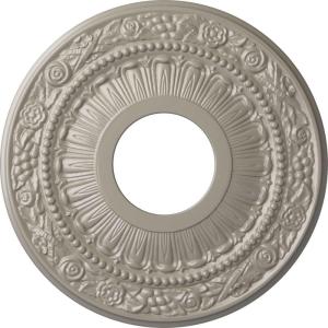 image12 18OD x 3 58ID x 78P Nadia Ceiling Medallion Fits Canopies up to 4 78Pearl White Metallic Series