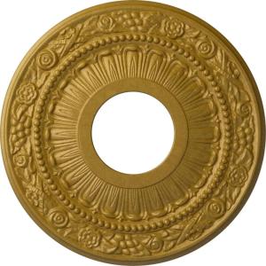 image12 18OD x 3 58ID x 78P Nadia Ceiling Medallion Fits Canopies up to 4 78Pharaohs Gold Metallic Series