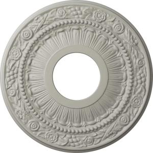 image12 18OD x 3 58ID x 78P Nadia Ceiling Medallion Fits Canopies up to 4 78Pot of Cream Flat Finish