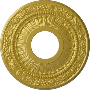 image12 18OD x 3 58ID x 78P Nadia Ceiling Medallion Fits Canopies up to 4 78Rich Gold Metallic Series