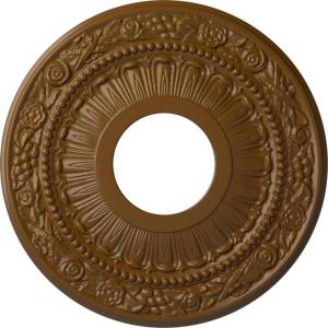 image12 18OD x 3 58ID x 78P Nadia Ceiling Medallion Fits Canopies up to 4 78Smokey Topaz Flat Finish