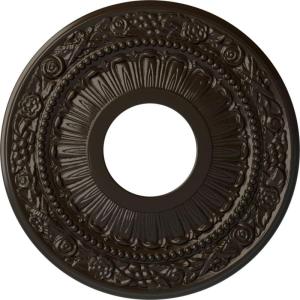 image12 18OD x 3 58ID x 78P Nadia Ceiling Medallion Fits Canopies up to 4 78Stone Hearth Flat Finish