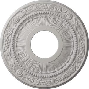 image12 18OD x 3 58ID x 78P Nadia Ceiling Medallion Fits Canopies up to 4 78Ultra Pure White Flat Finish