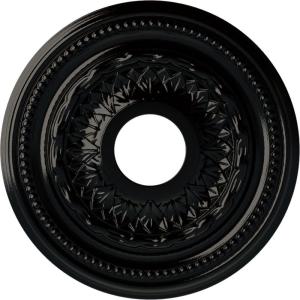 image15 34OD x 3 14ID x 1P Galway Ceiling Medallion Fits Canopies up to 3 14Black Pearl Metallic Series