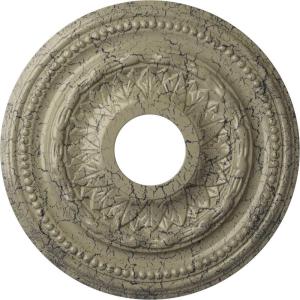 image15 34OD x 3 14ID x 1P Galway Ceiling Medallion Fits Canopies up to 3 14Castle Stone Crackle Flat Finish