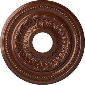 image15 34OD x 3 14ID x 1P Galway Ceiling Medallion Fits Canopies up to 3 14Copper Penny Metallic Series