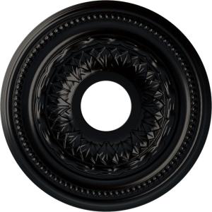 image15 34OD x 3 14ID x 1P Galway Ceiling Medallion Fits Canopies up to 3 14Jet Black Flat Finish
