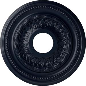 image15 34OD x 3 14ID x 1P Galway Ceiling Medallion Fits Canopies up to 3 14Midnight Dream Flat Finish