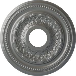 image15 34OD x 3 14ID x 1P Galway Ceiling Medallion Fits Canopies up to 3 14Silver Metallic Series