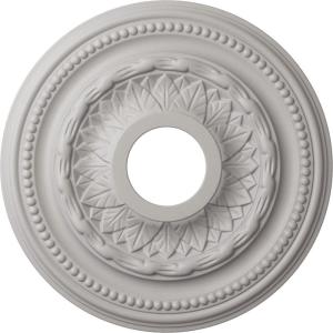 image15 34OD x 3 14ID x 1P Galway Ceiling Medallion Fits Canopies up to 3 14Ultra Pure White Flat Finish
