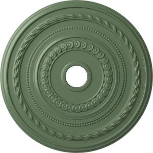image25 38OD x 3 38ID x 1 38P Cole Ceiling Medallion Fits Canopies up to 9 18 HandPainted Night ShadeAthenian Green Flat Finish