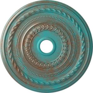 image25 38OD x 3 38ID x 1 38P Cole Ceiling Medallion Fits Canopies up to 9 18 HandPainted Night ShadeCopper Green Patina Metallic Series