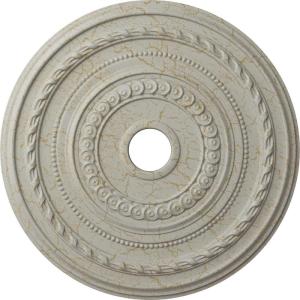 image25 38OD x 3 38ID x 1 38P Cole Ceiling Medallion Fits Canopies up to 9 18 HandPainted Night ShadePot of Cream Crackle Flat Finish