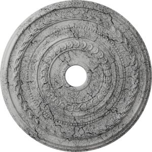 image25 38OD x 3 38ID x 1 38P Cole Ceiling Medallion Fits Canopies up to 9 18 HandPainted Night ShadeUltra Pure White Crackle Flat Finish
