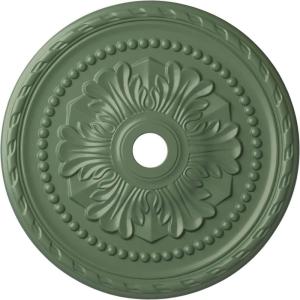 image31 12OD x 3 58ID x 1 34P Palmetto Ceiling MedallionHandPainted Athenian Green