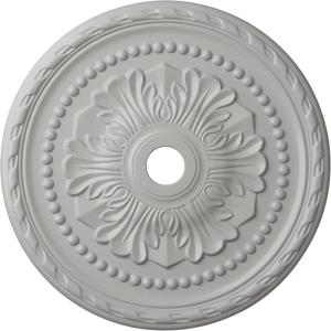 image31 12OD x 3 58ID x 1 34P Palmetto Ceiling MedallionHandPainted Frost