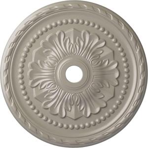 image31 12OD x 3 58ID x 1 34P Palmetto Ceiling MedallionHandPainted Pearl White
