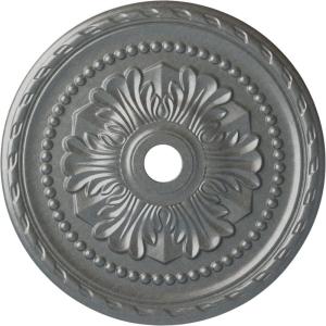 image31 12OD x 3 58ID x 1 34P Palmetto Ceiling MedallionHandPainted Platinum