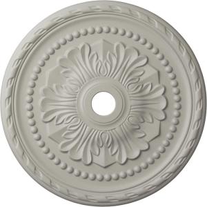 image31 12OD x 3 58ID x 1 34P Palmetto Ceiling MedallionHandPainted Pot of Cream
