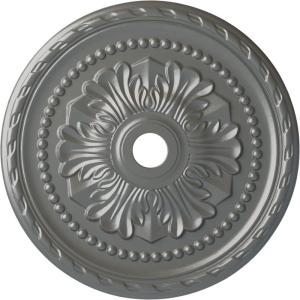 image31 12OD x 3 58ID x 1 34P Palmetto Ceiling MedallionHandPainted Silver