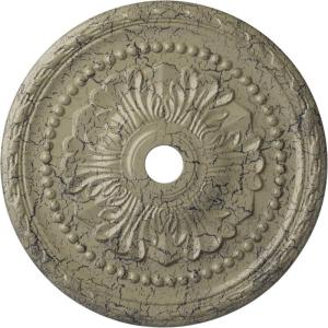 image31 12OD x 3 58ID x 1 34P Palmetto Ceiling MedallionHandpainted Castle Stone Crackle