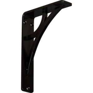 imageEkena Millwork BKTM01X05X08SGLCASE2 Galveston 1 12W x 5 12D x 8H Single Center Brace Powder Coated Black 2 Piece