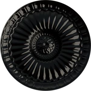 imageEkena Millwork CM11LIUWF 1114 x 118 Linus Ceiling Medallion Ultra Pure WhiteBlack Pearl Metallic Series