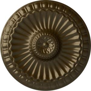 imageEkena Millwork CM11LIUWF 1114 x 118 Linus Ceiling Medallion Ultra Pure WhiteBrass Metallic Series