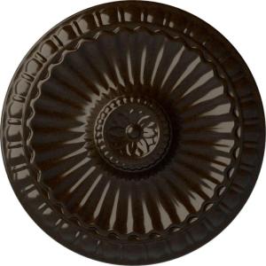 imageEkena Millwork CM11LIUWF 1114 x 118 Linus Ceiling Medallion Ultra Pure WhiteBronze Metallic Series