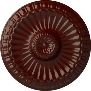 imageEkena Millwork CM11LIUWF 1114 x 118 Linus Ceiling Medallion Ultra Pure WhiteBrushed Mahogany Flat Finish