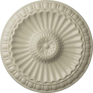 imageEkena Millwork CM11LIUWF 1114 x 118 Linus Ceiling Medallion Ultra Pure WhiteClear Yellow Flat Finish