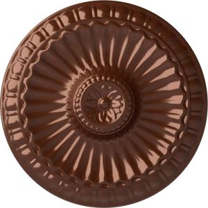 imageEkena Millwork CM11LIUWF 1114 x 118 Linus Ceiling Medallion Ultra Pure WhiteCopper Penny Metallic Series
