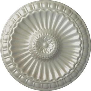 imageEkena Millwork CM11LIUWF 1114 x 118 Linus Ceiling Medallion Ultra Pure WhiteFlash Copper Metallic Series