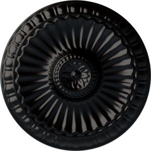 imageEkena Millwork CM11LIUWF 1114 x 118 Linus Ceiling Medallion Ultra Pure WhiteJet Black Flat Finish