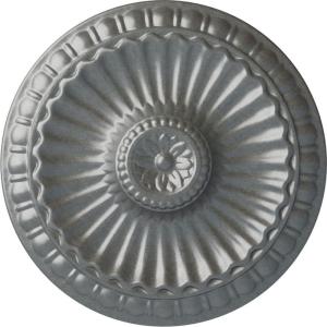 imageEkena Millwork CM11LIUWF 1114 x 118 Linus Ceiling Medallion Ultra Pure WhitePlatinum Metallic Series