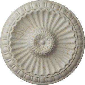 imageEkena Millwork CM11LIUWF 1114 x 118 Linus Ceiling Medallion Ultra Pure WhitePot of Cream Crackle Flat Finish