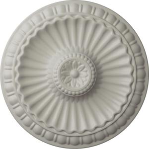 imageEkena Millwork CM11LIUWF 1114 x 118 Linus Ceiling Medallion Ultra Pure WhitePot of Cream Flat Finish