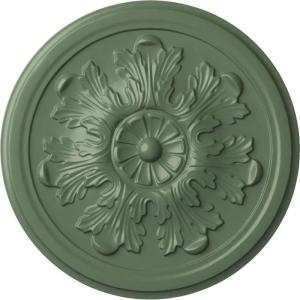 imageEkena Millwork CM12LEAMF 1234 x 78 Legacy Acanthus Ceiling Medallion AmericanaAthenian Green Flat Finish