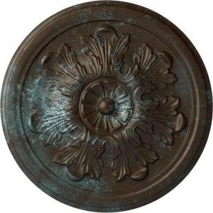 imageEkena Millwork CM12LEAMF 1234 x 78 Legacy Acanthus Ceiling Medallion AmericanaBronze Blue Patina Metallic Series