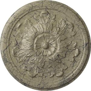 imageEkena Millwork CM12LEAMF 1234 x 78 Legacy Acanthus Ceiling Medallion AmericanaCastle Stone Crackle Flat Finish