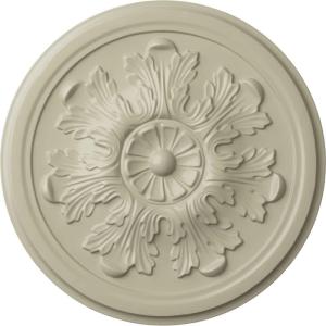 imageEkena Millwork CM12LEAMF 1234 x 78 Legacy Acanthus Ceiling Medallion AmericanaClear Yellow Flat Finish