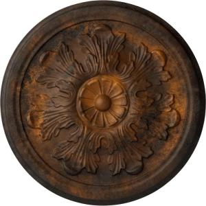 imageEkena Millwork CM12LEAMF 1234 x 78 Legacy Acanthus Ceiling Medallion AmericanaRust Metallic Series