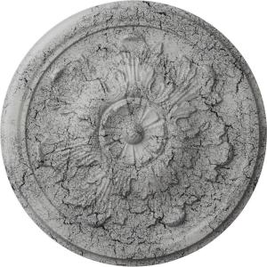 imageEkena Millwork CM12LEAMF 1234 x 78 Legacy Acanthus Ceiling Medallion AmericanaUltra Pure White Crackle Flat Finish
