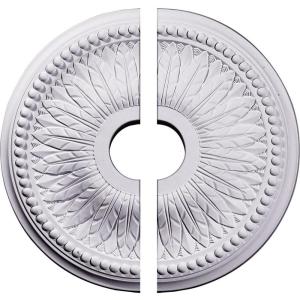 imageEkena Millwork CM18BI2 18OD x 3 34ID x 1 12P Bailey Ceiling Medallion Fits Canopies up to 534 2 Piece