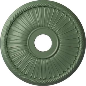imageEkena Millwork CM20BE1PAS Berkshire Ceiling Medallion Pale GoldAthenian Green Flat Finish