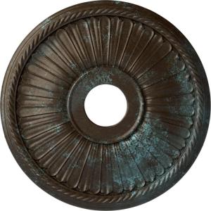imageEkena Millwork CM20BE1PAS Berkshire Ceiling Medallion Pale GoldBronze Blue Patina Metallic Series